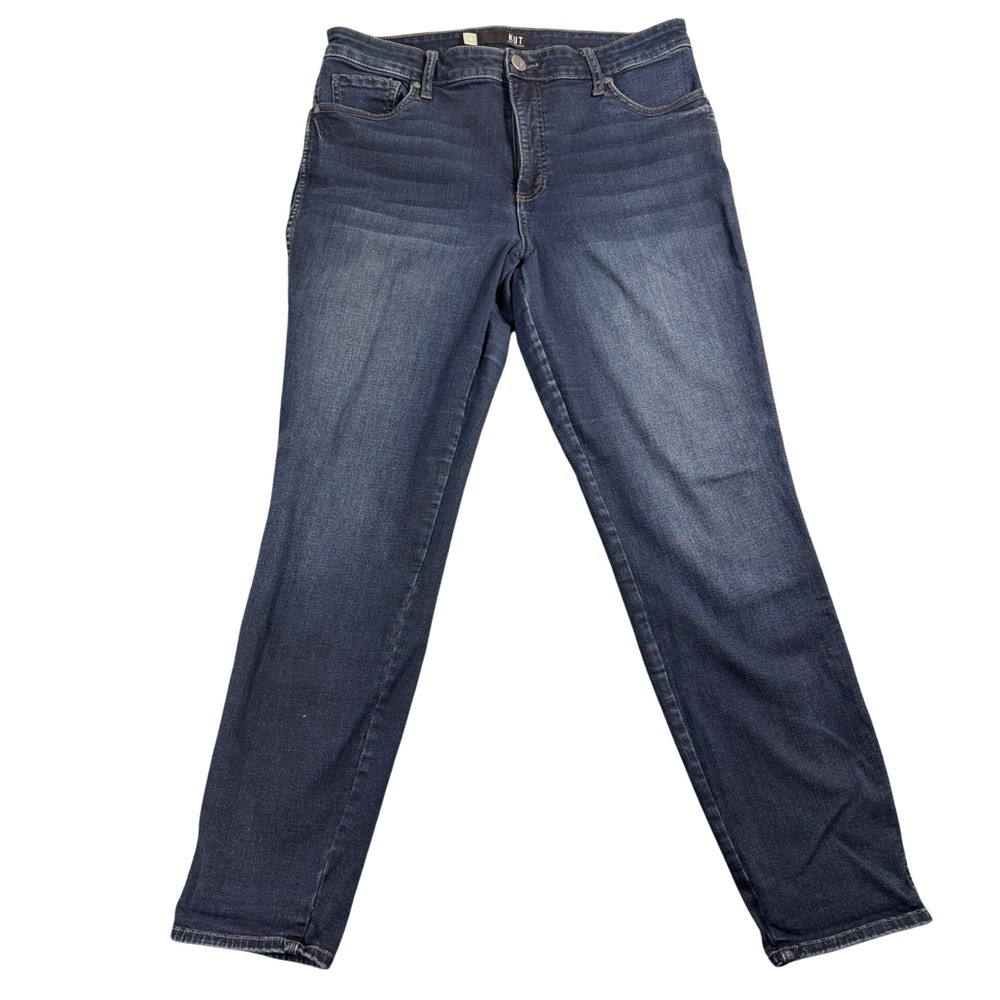 KUT from the Kloth Diana Fab Ab Skinny Jeans Dark Wash High Rise Blue Denim 12